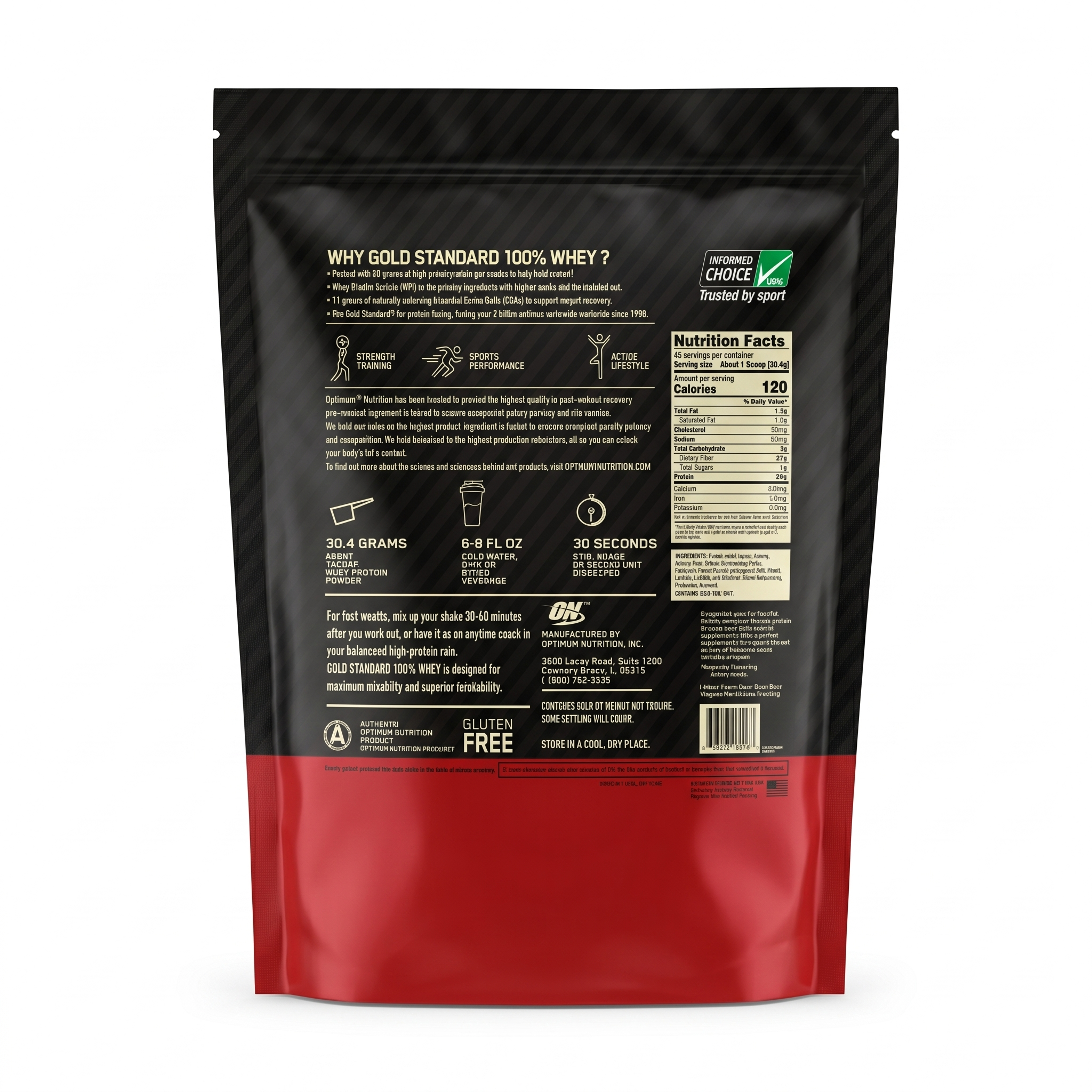Optimum Nutrition Gold Standard Whey | 2 lbs | 28 servings | Chocolate Flavor