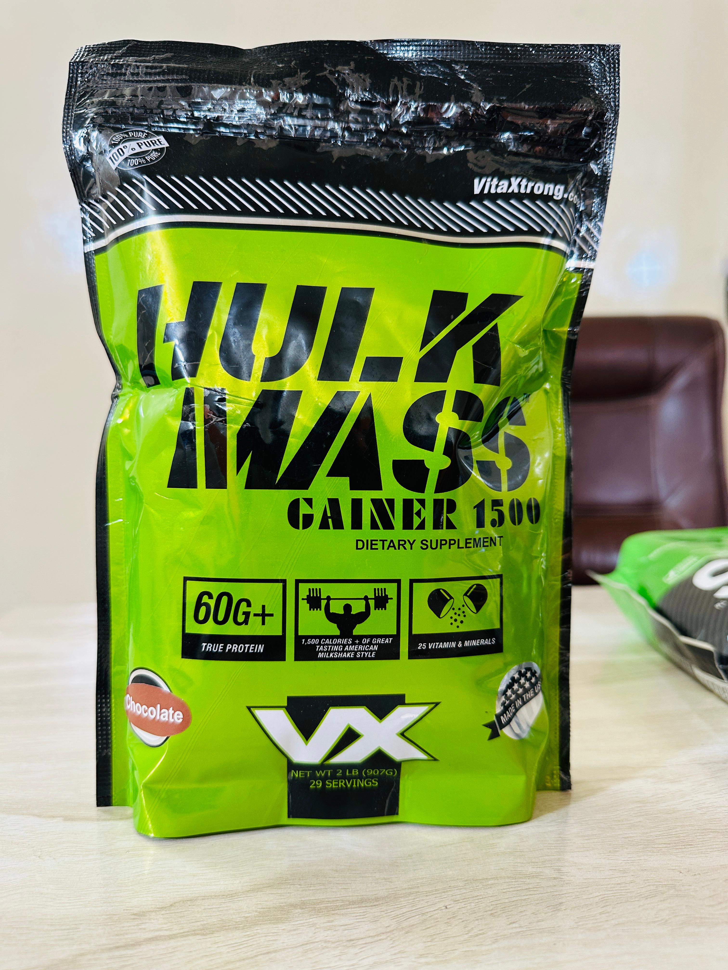 Hulk Mass 2 lbs Weight Gainer 29 servings Chocolate flavor