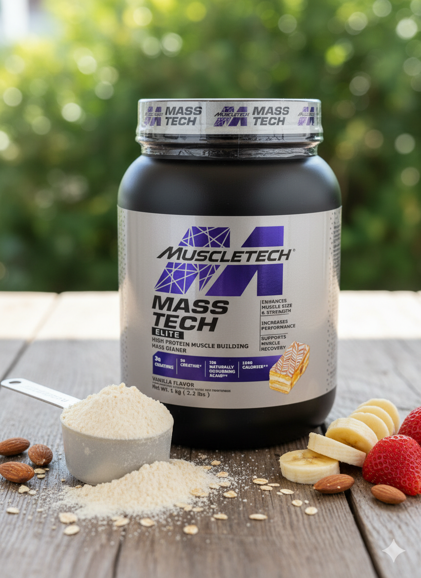 Mass tech 1 kg - Vanilla Flavor - 29 servings.