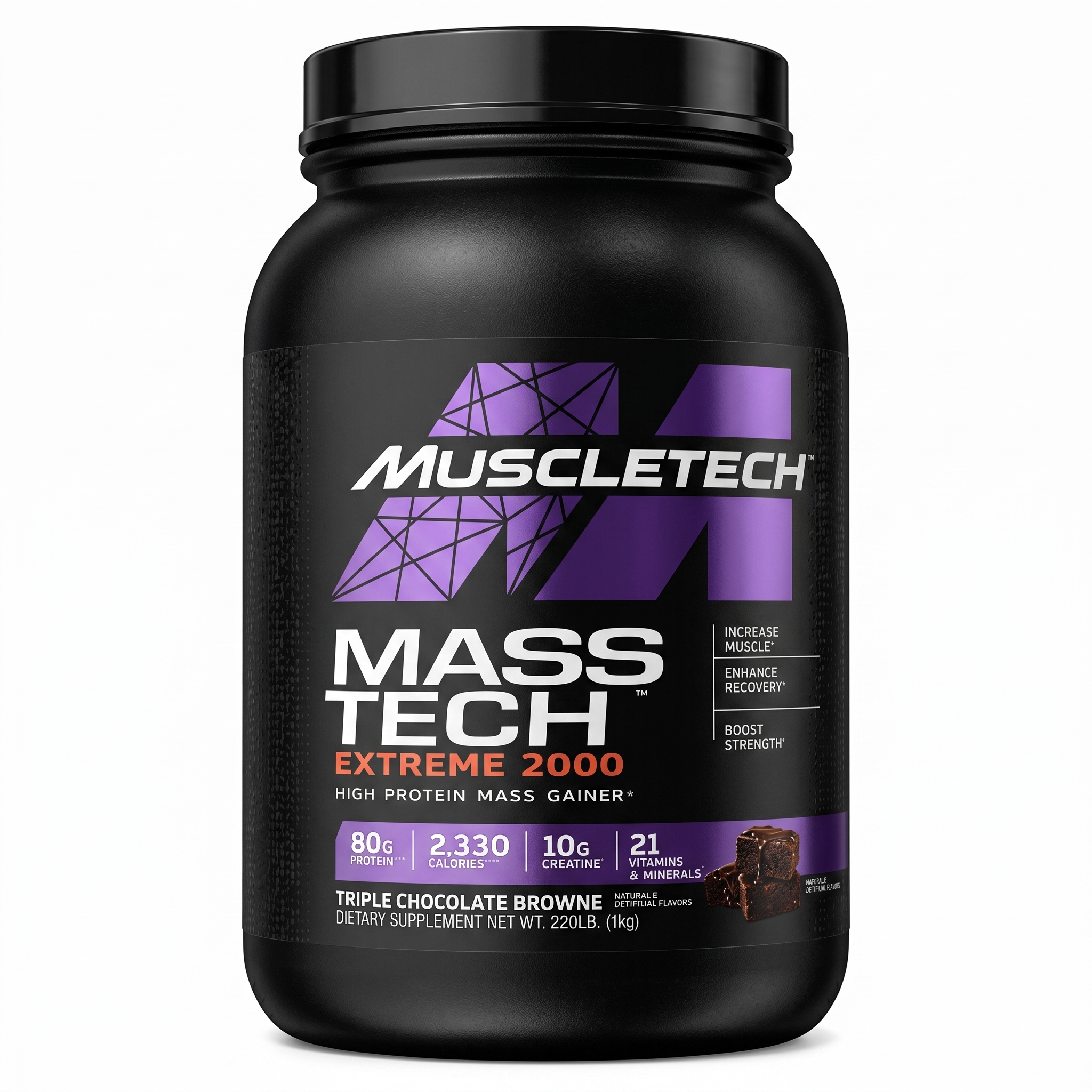 Muscles Tech Mass Tech Extreme 2000 | High protein Mass Gainer | 2 lbs | 907 Grams | 29 servings