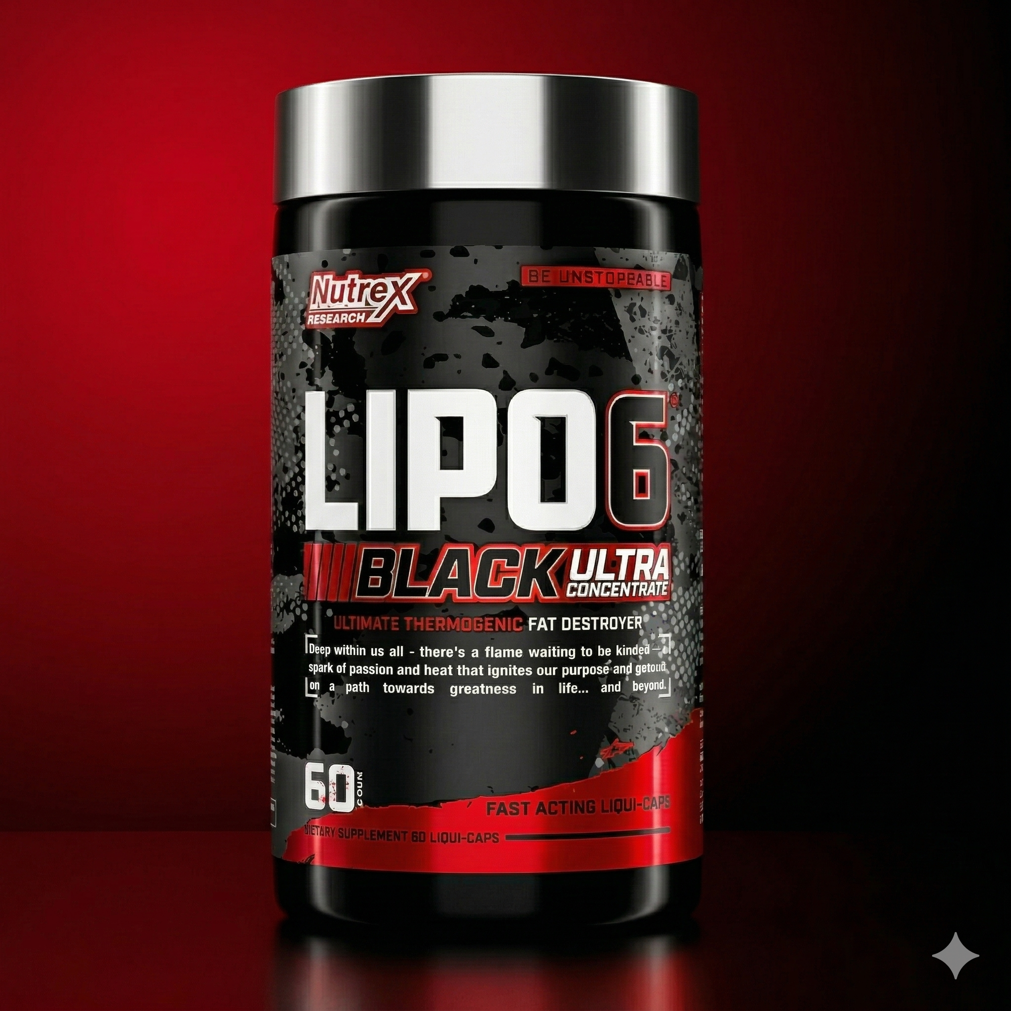 Nutrex Research Lipo 6 Black Ultra Concentrate | Ultimate Thermogenic Fat Burner | Fast-Acting Liqui-Caps | 60 Servings