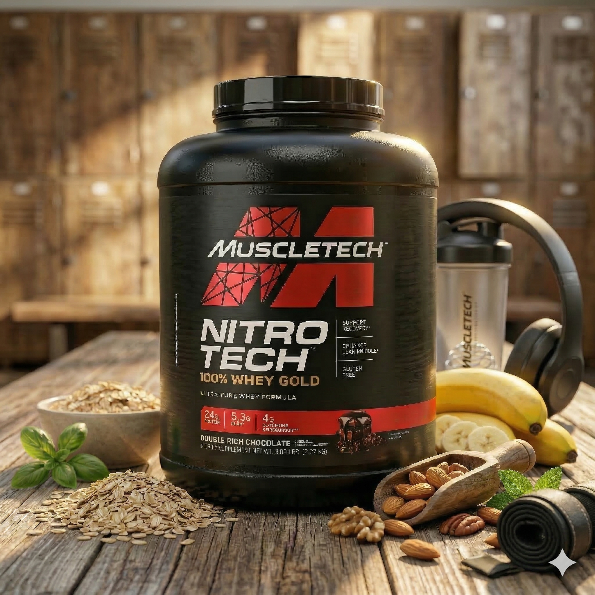 Muscles Tech's Nitro tech Whey Gold | 5 Lbs | Chocolate Flavor