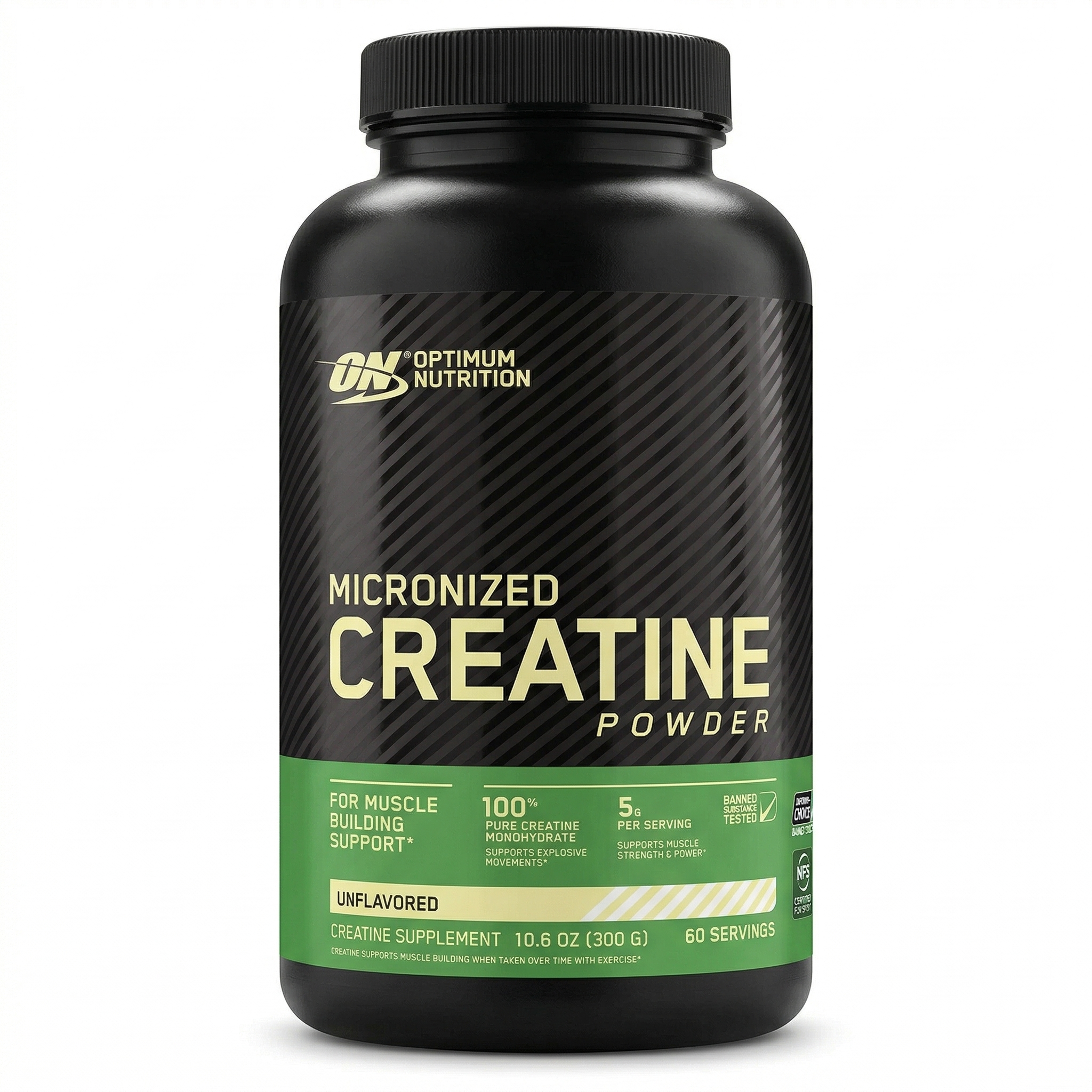 Optimum Nutrition Micronized Creatine | Unflavored | 60 Servings | Creatine Monohydrate
