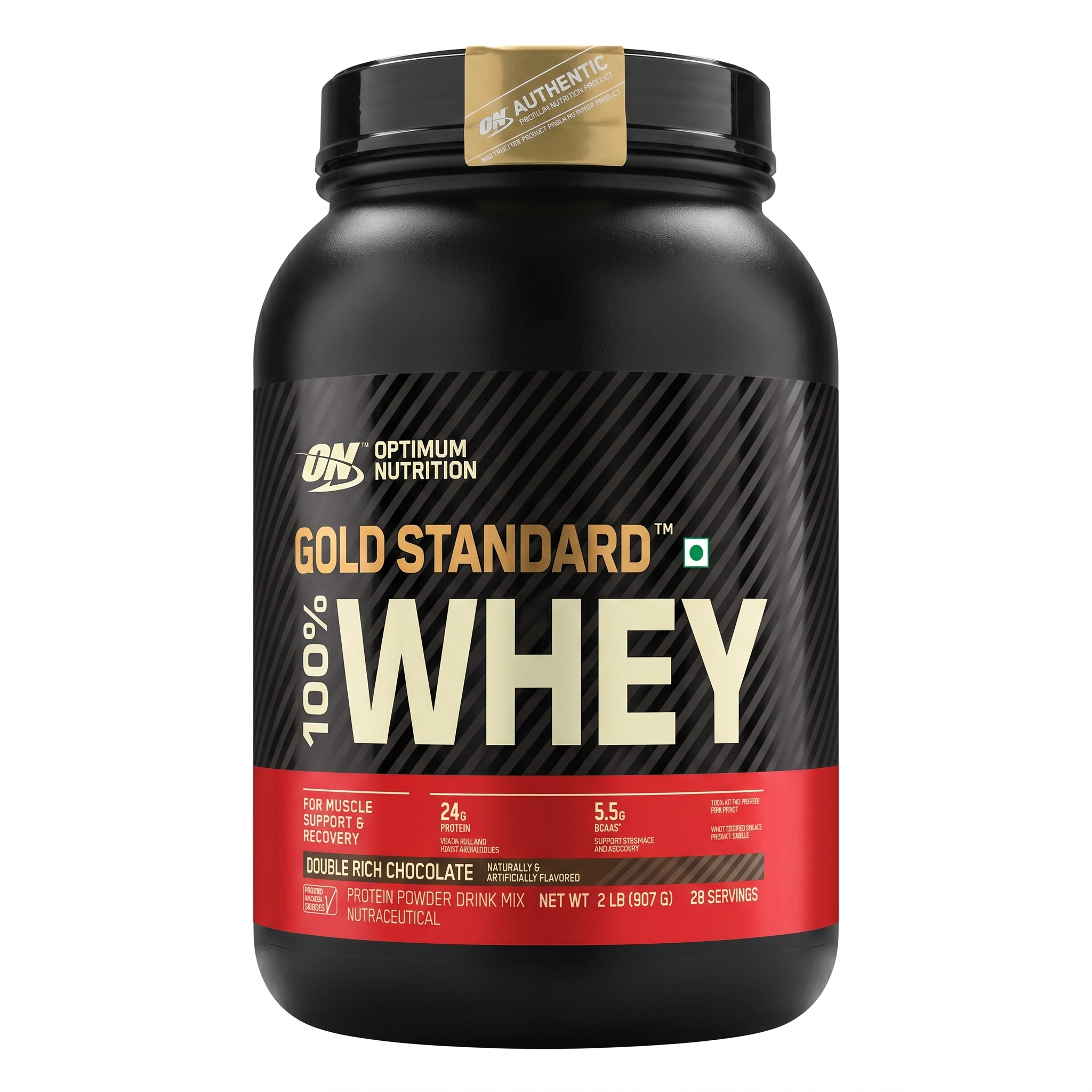 Optimum Nutrition Gold Standard Whey | 2 lbs | Chocolate Flavor | 29 servings | 909 grams