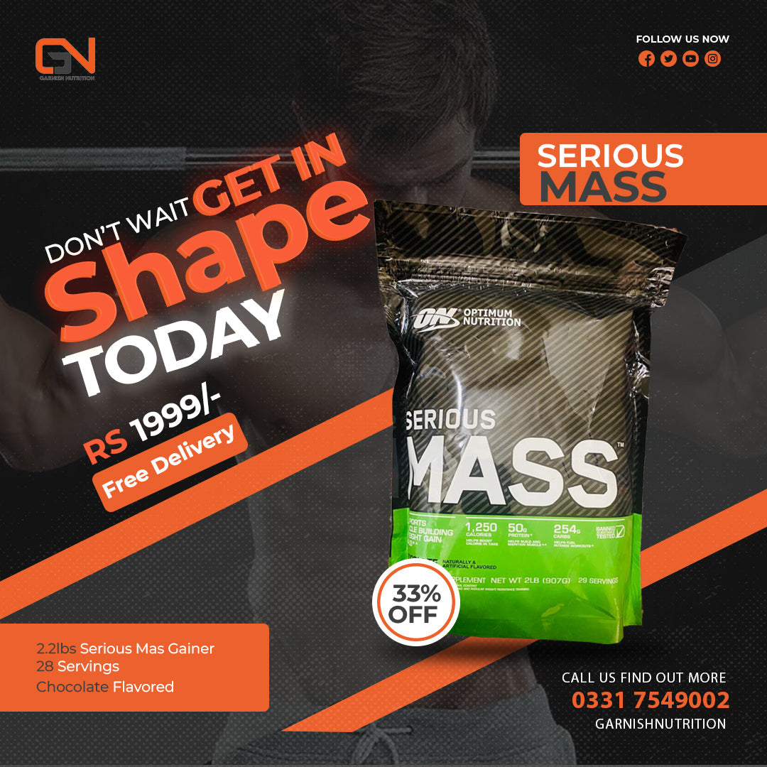 Serious mass 2 lbs chocolate Flavor made in pakistan